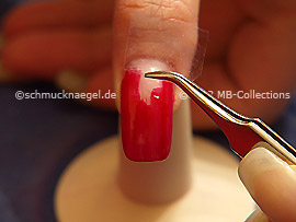 Tweezers and clear adhesive tape