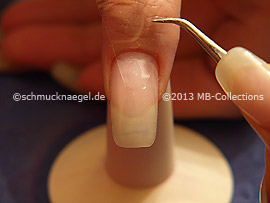 Clear adhesive tape and tweezers