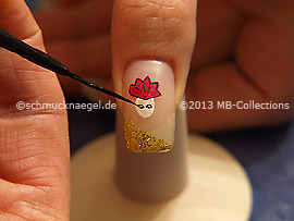 Nail art liner in the colour black