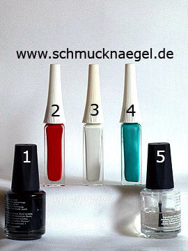 Products for the vintage flowers as nail art motif - Nail polish, Nail art liner
