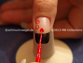 Nail art liner in the colour red
