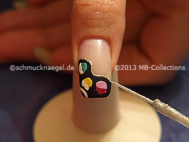 Nail art liner in the colour silver-Glitter