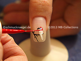 Nail art liners in the colours red and yellow