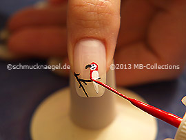 Nail art liners in the colours red and yellow