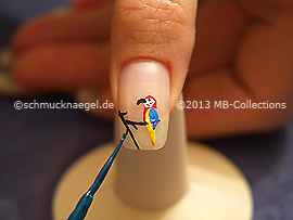 Nail art liner in the colour dark green