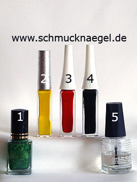 Products for the design 'Bee and flowers as nail art motif' - Nail polish, Nail art liner