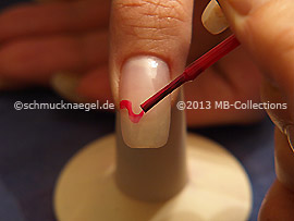Nail lacquer in the colour dark pink