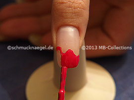 Nail lacquer in the colour dark pink