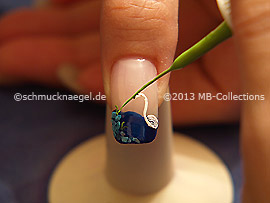 Nail art liner in bright green