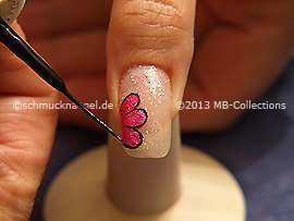 Nail art liner in the colour black