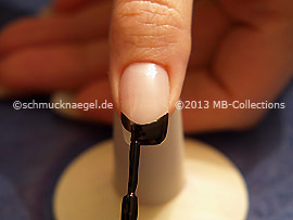 Nail lacquer in the colour black