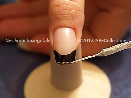 Nail art liner in the colour silver-Glitter