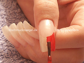 nail polish in the colour red