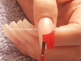 nail polish in the colour red