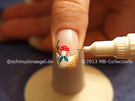 Nail art pen in the colour white