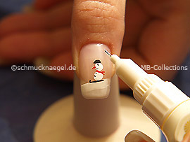 Nail art pen in the colour white