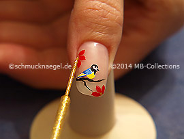 Nail art liner in the color gold-Glitter