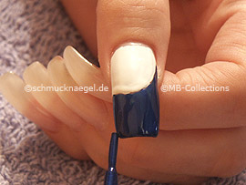 nail art pen or nail polish in the colour dark-blue