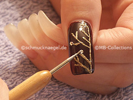 clear nail polish, spot-swirl or toothpick and strass stones in crystal