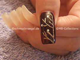 clear nail polish, spot-swirl or toothpick and strass stones in crystal