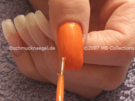 Nail polish in the colour orange