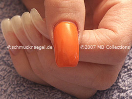 Nail polish in the colour orange