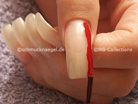 nail polish in the colour red