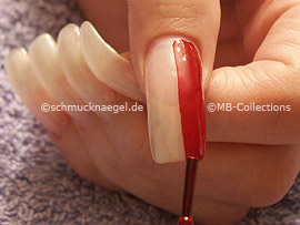nail polish in the colour red