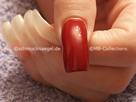 nail polish in the colour red