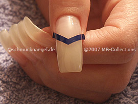 tweezers and French manicure template V-shaped