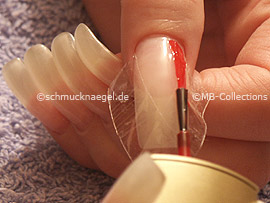 nail lacquer in the colour red