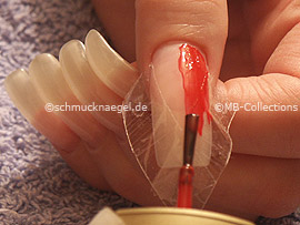 nail lacquer in the colour red