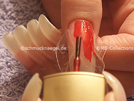 nail lacquer in the colour red