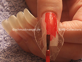 nail lacquer in the colour red