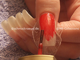 nail lacquer in the colour red