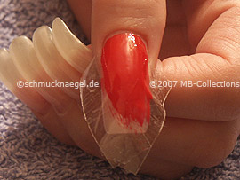 nail lacquer in the colour red