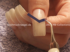 V-shaped French manicure templates and tweezers