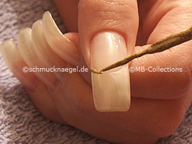 nail art liner in the colour gold-glitter