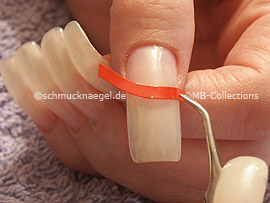 tweezers and the French manicure template