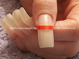 tweezers and the French manicure template