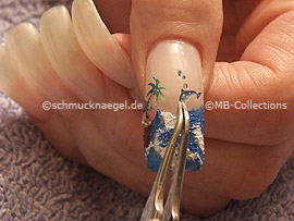3D nail sticker and the tweezers