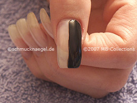 Nail polish in the colour black