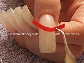 tweezers and French manicure templates