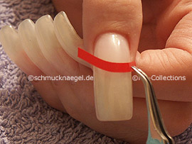 tweezers and French manicure templates