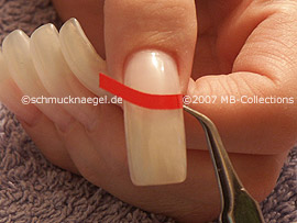 tweezers and French manicure templates