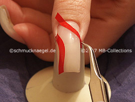 tweezers and French manicure templates