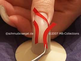 tweezers and French manicure templates