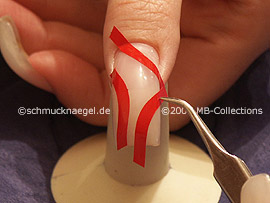 tweezers and French manicure templates