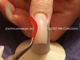 tweezers and French manicure templates