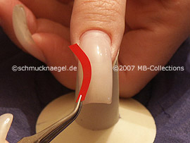 tweezers and French manicure templates